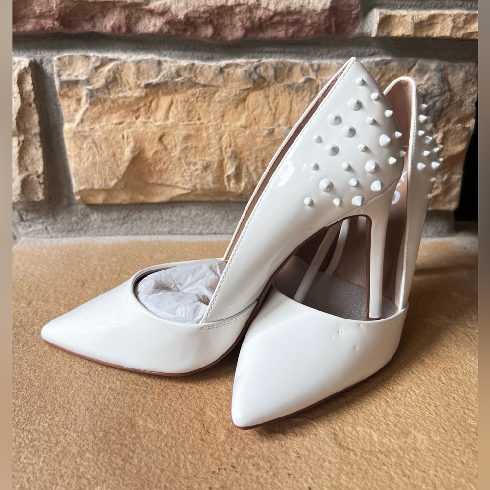 White Studded Mix No. 6 Women's Heels